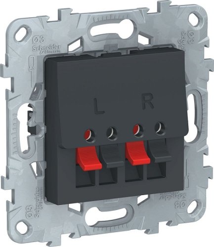 Розетка аудио без рамки Schneider Electric Unica New 1-м антрацит фото Розетка аудио без рамки Schneider Electric Unica New 1-м антрацит картинка